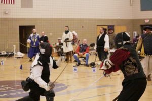 Two fencers at Twelfth Night